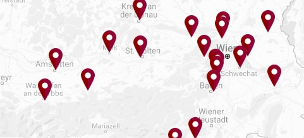 KFV Österreichkarte Standorte Verkehrscoaching